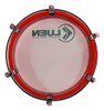 Tamborim 6  Abs Vermelho Pele Leitosa Luen+ Baqueta+ Chave 4