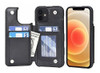 Funda Billetera Para iPhone 12 / 12 Pro De Cuero Pu Negro 0