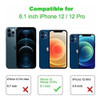 Funda Billetera Para iPhone 12 / 12 Pro De Cuero Pu Negro 1