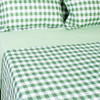 Set - De Cubrecama Verde 2 Plazas Microfibra Suave Vichy 0