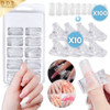 Combo 100 Cápsulas Sistema Dual + 10 Broches Sujetador Uñas 1