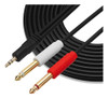 Ghwl, Cable De Conexion Chapado En Oro, 3.5 mm Trs A Dual Ts 0