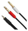 Ghwl, Cable De Conexion Chapado En Oro, 3.5 mm Trs A Dual Ts 3
