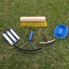 Kit Limpeza Limpa Cavalo Rodo Pente Escova Raspadeira Outros 2