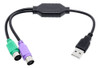4 X Cabo Adaptador Usb 2 Portas Ps2 P/ Teclado E Mouse 0