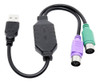 4 X Cabo Adaptador Usb 2 Portas Ps2 P/ Teclado E Mouse 1