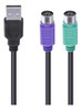 4 X Cabo Adaptador Usb 2 Portas Ps2 P/ Teclado E Mouse 2