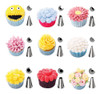 Kit De Decoração De Bolos 72 Unidades. Bicos/glace/sacos/pal 5