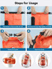 Bolso Impermeable Resistente Al Agua 40l Naranja Clear 4