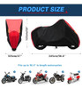 Mictuning Funda Impermeable Para Motocicleta Con 5