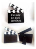Set X 10 Mini Pizarra Claqueta Cine Película Decoración 4