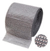 Rollo Falso Strass Brillo Plastico 24 Líneas Color Plateado. 0