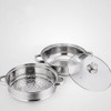 Juego De Olla Y Vaporera Apilables C/tapa De Vidrio Templado 7