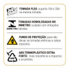 Caixa De Tomada Embutr Mesa Com 4 Tomadas Cinza - Cx04fn 1