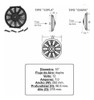 Electroventilador Universal 12v 10 Aspas Rectas 0