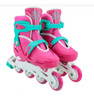 Patins Inline Rosa Ajustável 34-37 Com Kit Unitoys 1439 2