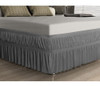 Saia Para Cama Box Solteiro Chumbo C/ Elástico Duplo 1