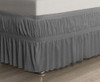 Saia Para Cama Box Solteiro Chumbo C/ Elástico Duplo 2