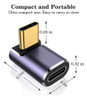 Adaptador Usb C De 90 Grados (paquete De 2), Auvipal Usb C M 5