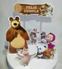 Topper Cake Adorno Para Torta Masha Y El Oso 1
