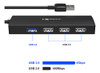 Vemont - Hub De Datos Usb De 4 Puertos Con 3 Puertos Usb 2.0 1