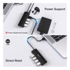 Vemont - Hub De Datos Usb De 4 Puertos Con 3 Puertos Usb 2.0 2