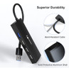 Vemont - Hub De Datos Usb De 4 Puertos Con 3 Puertos Usb 2.0 3