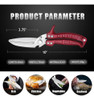 Tijeras De Cocina Pesadas Para Carne, Seguras, Rojo Burdeos 3 Tijeras De Cocina Pesadas Para Carne, Seguras, Rojo Burdeos 3