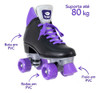 Patins Bel Quad - Retro Basic Preto / Roxo Tam 35 6