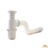 Kit 4 Sifão Sanfonado Copo Universal Branco Extensível 50cm 1