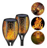 Kit 3 Tocha Solar Efeito Fogo Chama Luminária 12 Led Espeto 0