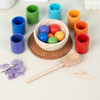 Bolas Em Copos Montessori Brinquedos Classificação De 4