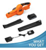 ~? Soplador De Hojas Inalámbrico Wisetool 20v Con Batería Y 4