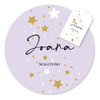 Kit Imprimible Estrellas Dorado Lila Tukit 0