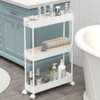 Organizador De Baño Con Ruedas De 3 Niveles - Blanco 1 Organizador De Baño Con Ruedas De 3 Niveles - Blanco 1