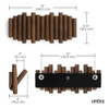 Perchero De Pared Nuez X5 Picket 2