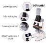 Microscópio Educacional Monocular 100x 400x 1200x Biologia 6