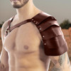 Pauldron Medieval De Ombro Único, Capa De Ombro Marrom 3