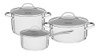 Juego De Bateria Tramontina 3 Pz  Triple Fondo Inox 0