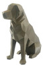 Golden Retriever Geometrico Low Poly Decoração 3d 1