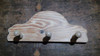 Perchero De Pared De Madera De Pino 0