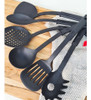 Juego Set X 6 Utensilios Cuchara Espatula Espumadera Nylon 1