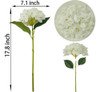 Flores Artificiales Hortensias Blancas, 6 Piezas Flores Con 1