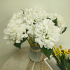 Flores Artificiales Hortensias Blancas, 6 Piezas Flores Con 2