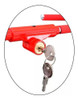Trava Volante Pedal Antifurto Vermelha Universal 3