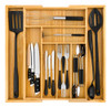 Organizador De Cubiertos De Madera De Bambu 5 Compartimentos 0