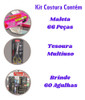 Maleta De Costura Completa Viagem Tesoura Linhas Agulha 2