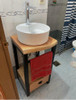 Mueble Para Bacha De Baño En Hierro Tablon Rustico Artesanal 1