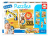 Set Puzzle Bus Escolar Animales Rompecabezas Didactico Educa 0
