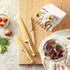 Juego De Cuchillos De Cocina 20 Piezas Titanio Dorado 3